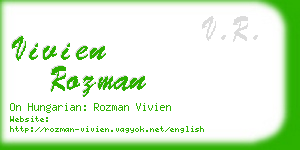 vivien rozman business card